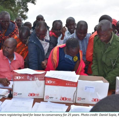 Land owners registering land for lease to conservancy for 25 years_pcredit Daniel Sopia_MMWCA