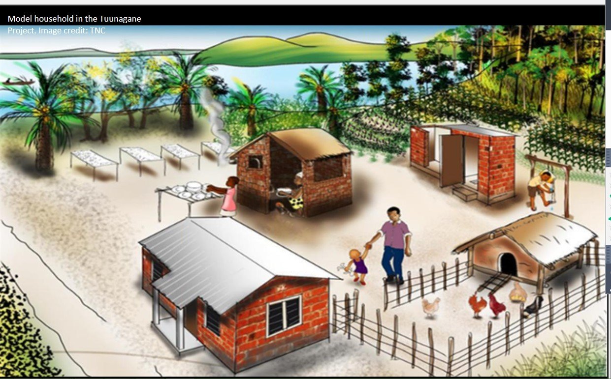 Model household in Tanzania by Pathfinder International