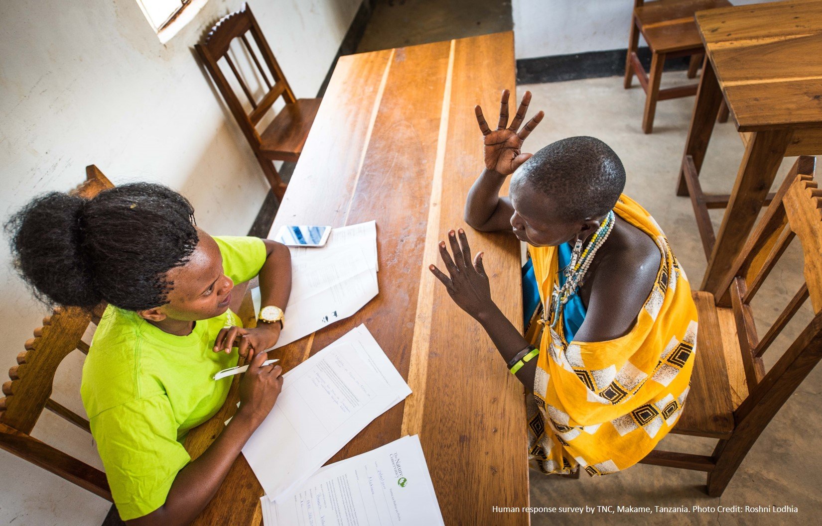 Human response survey by TNC, Makame, Tanzania